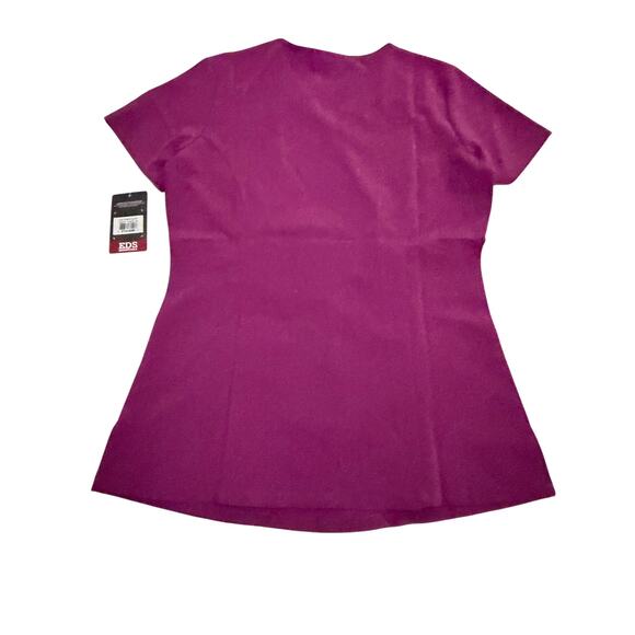 NWT Dickies maroon scrub top sz XS nurse medical - Picture 2 of 6